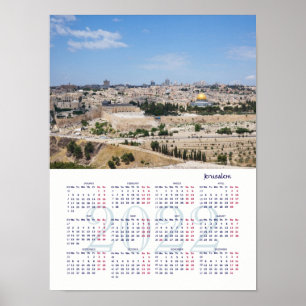 Aussicht auf die Altstadt von Jerusalem, Israel. P Poster