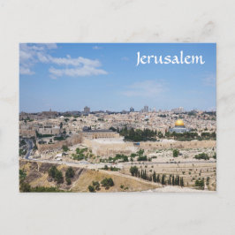 Aussicht auf die Altstadt von Jerusalem, Israel Postkarte