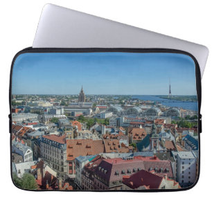 Aussicht auf die Altstadt von Riga von oben Laptopschutzhülle