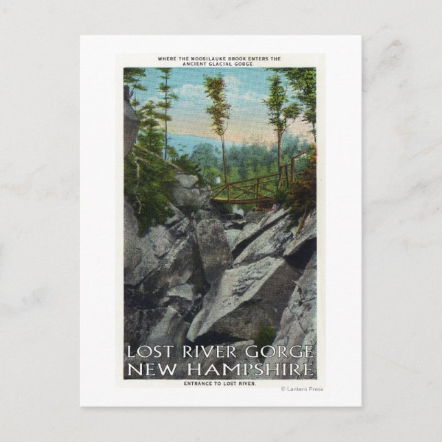 Aussicht auf die antike Gletscherschlucht Postkarte (Vorderseite)