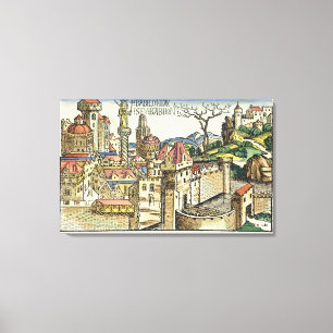 Aussicht auf die antike Stadt Babylon, vom Nure Leinwanddruck