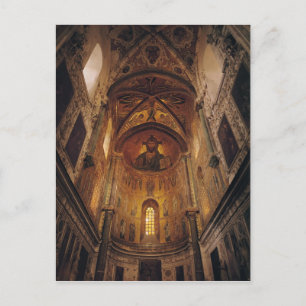 Aussicht auf die Apsis mit dem Christ Pantocrator Postkarte