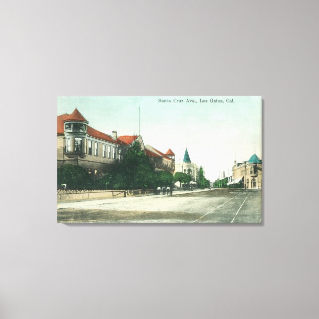 Aussicht auf die Avenue Los Gatos, CA Leinwanddruck (Vorderseite)