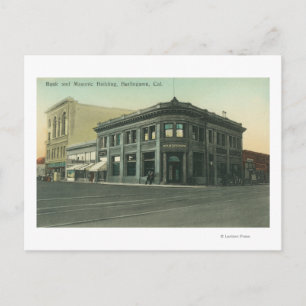 Aussicht auf die Bank und den Freimaurertemmel Postkarte