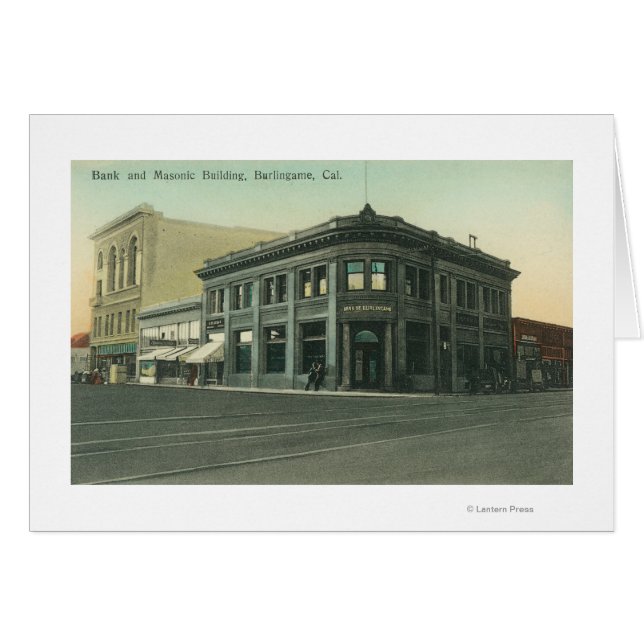 Aussicht auf die Bank und den Freimaurertempel (Vorderseite (Horizontal))