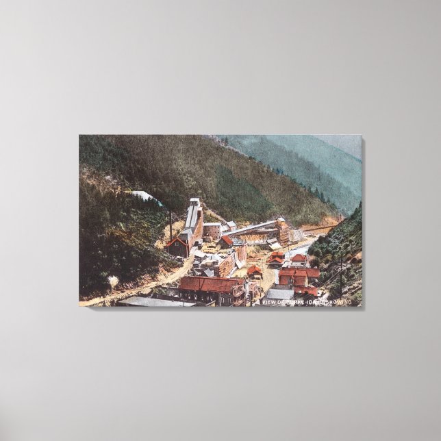 Aussicht auf die Bergstation des Hecla mit Blick a Leinwanddruck (Vorderseite)