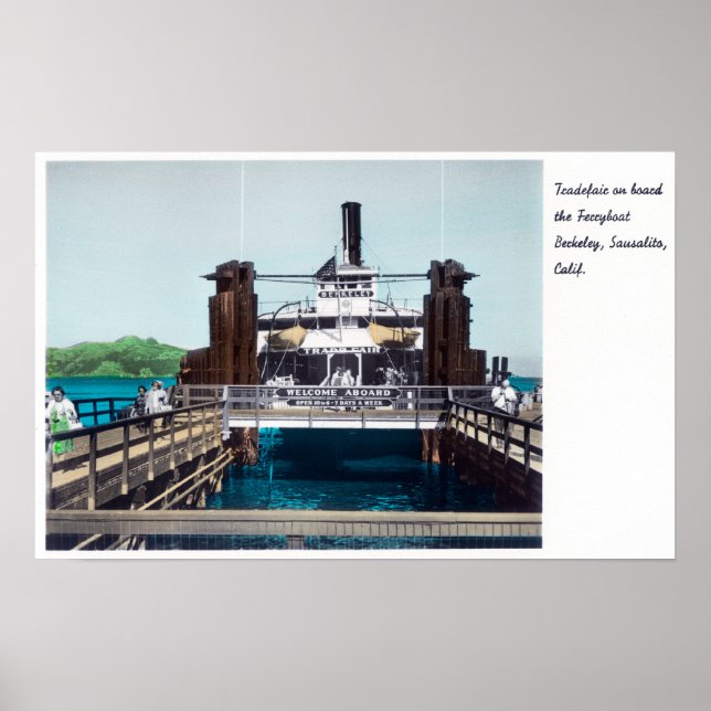 Aussicht auf die Berkeley Ferryboat Messe Poster (Vorne)