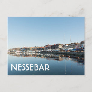 Aussicht auf die berühmte bulgarische Stadt Nesseb Postkarte
