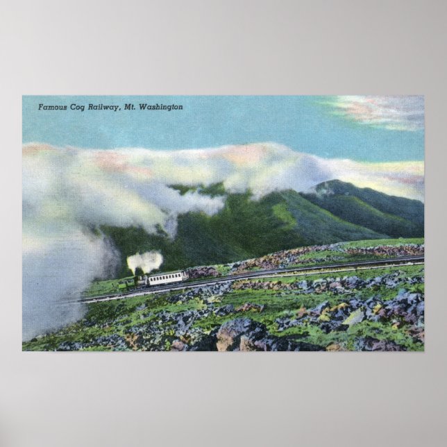 Aussicht auf die berühmte Zahnradbahn Poster (Vorne)