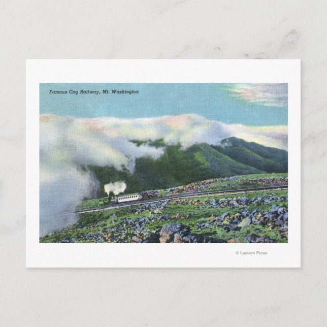 Aussicht auf die berühmte Zahnradbahn Postkarte (Vorderseite)