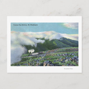 Aussicht auf die berühmte Zahnradbahn Postkarte