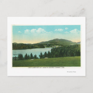 Aussicht auf die Blume des Sees mit Bäckerei in En Postkarte