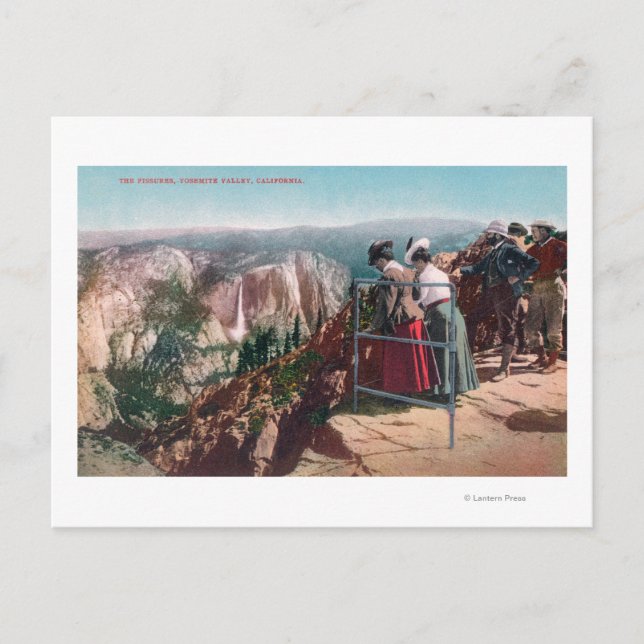 Aussicht auf die Brüche und das Yosemite-Tal Postkarte (Vorderseite)