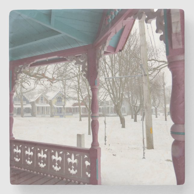 Aussicht auf die Bucht - Martha's Vineyard Steinuntersetzer (Vorderseite)