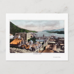 Aussicht auf die Bucht von der Stadt Ketchikan, AK Postkarte
