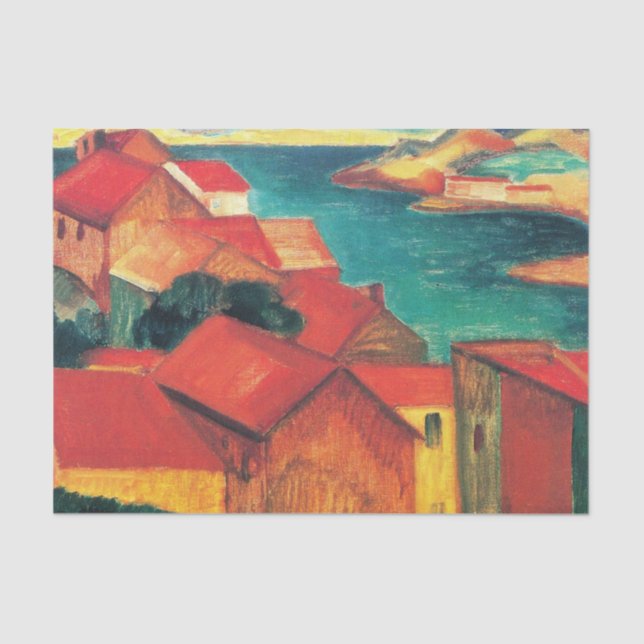 Aussicht auf die Bucht von Else Berg Seidenpapier (Vorderseite)