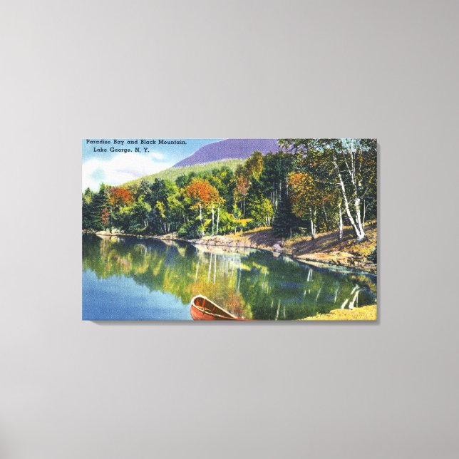 Aussicht auf die Bucht von Paradise und den Schwar Leinwanddruck (Vorderseite)