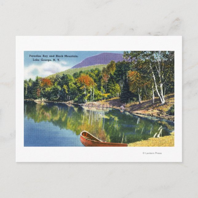 Aussicht auf die Bucht von Paradise und den Schwar Postkarte (Vorderseite)