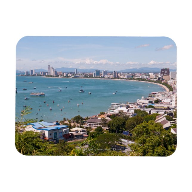 Aussicht auf die Bucht von Pattaya. Magnet (Horizontal)