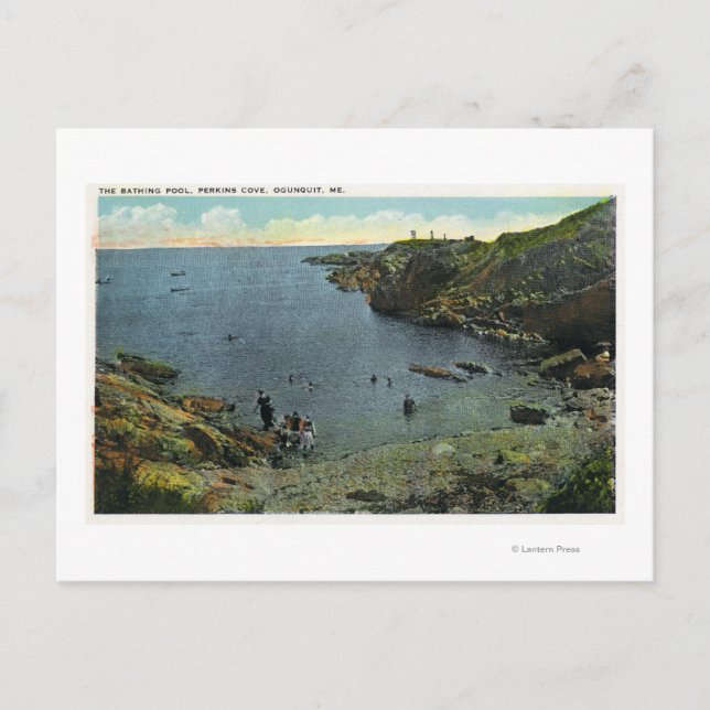 Aussicht auf die Bucht von Perkins, Schwimmen Postkarte (Vorderseite)