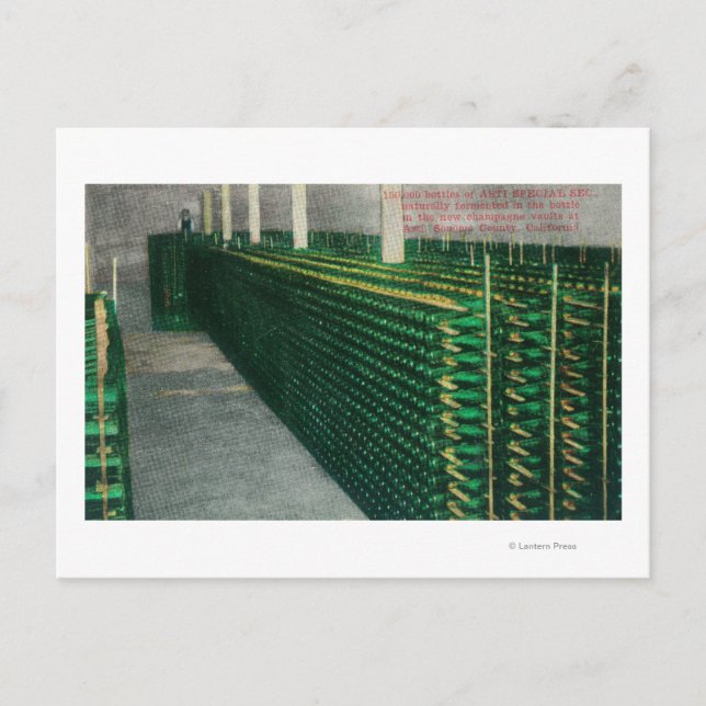 Aussicht auf die Champagne VaultsAsti, CA Postkarte (Vorderseite)