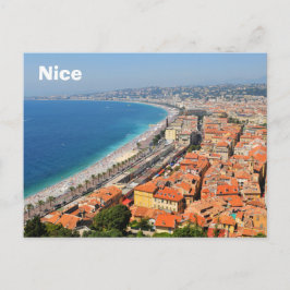 Aussicht auf die Côte d'Azur in Nizza, Frankreich Postkarte