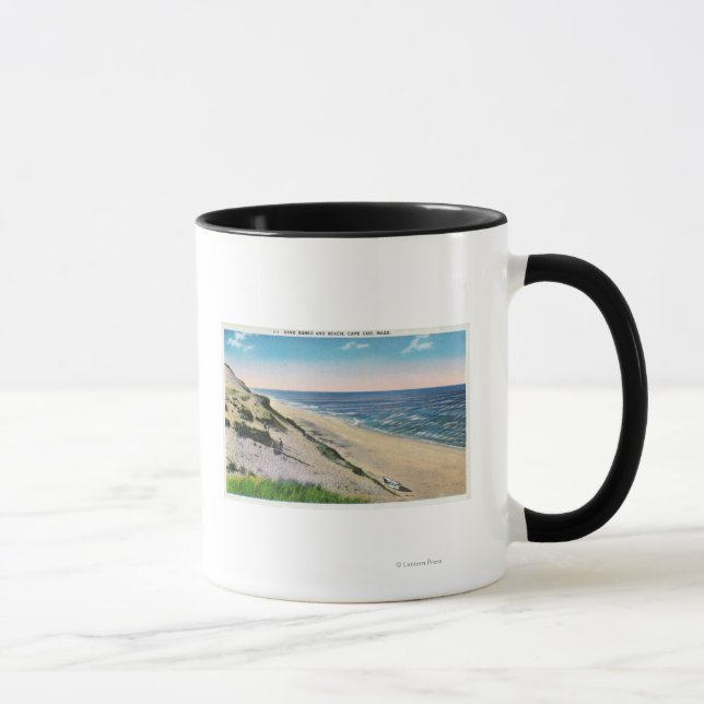 Aussicht auf die Dünen von Sand und den Strand Tasse (Rechts)