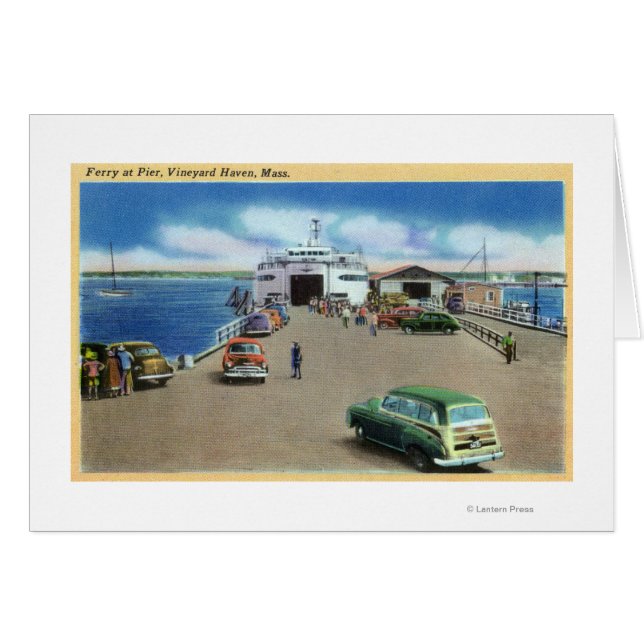 Aussicht auf die Fähre am Pier (Vorderseite (Horizontal))