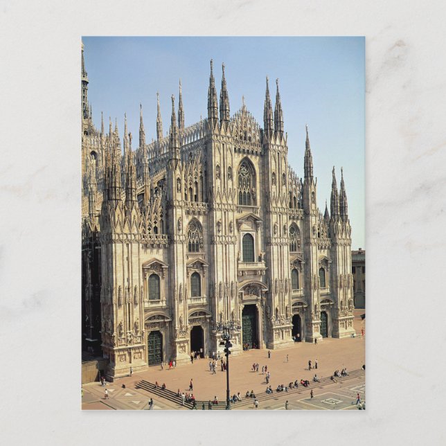Aussicht auf die Fassade, begonnen 1386 Postkarte (Vorderseite)