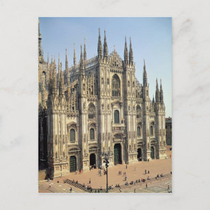 Aussicht auf die Fassade, begonnen 1386 Postkarte