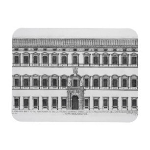 Aussicht auf die Fassade des Lateran Palace, Rom, Magnet