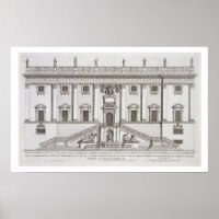 Aussicht auf die Fassade des Palazzo Senatorio auf
