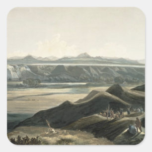 Aussicht auf die Felsgebirge, Platte 44 aus Band Quadratischer Aufkleber