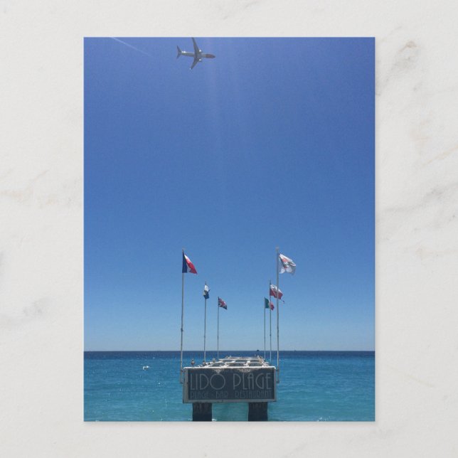 Aussicht auf die französische Riviera in Nizza Pos Postkarte (Vorderseite)