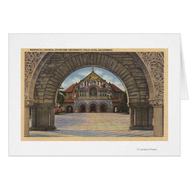 Aussicht auf die Gedächtniskirche, Stanford U. (Vorderseite (Horizontal))