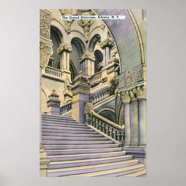 Aussicht auf die Große Treppe Poster (Vorne)