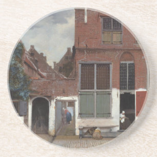 Aussicht auf die Häuser in Delft The Little Street Untersetzer