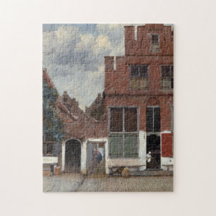 Aussicht auf die Häuser in Delft von Johannes Verm Puzzle