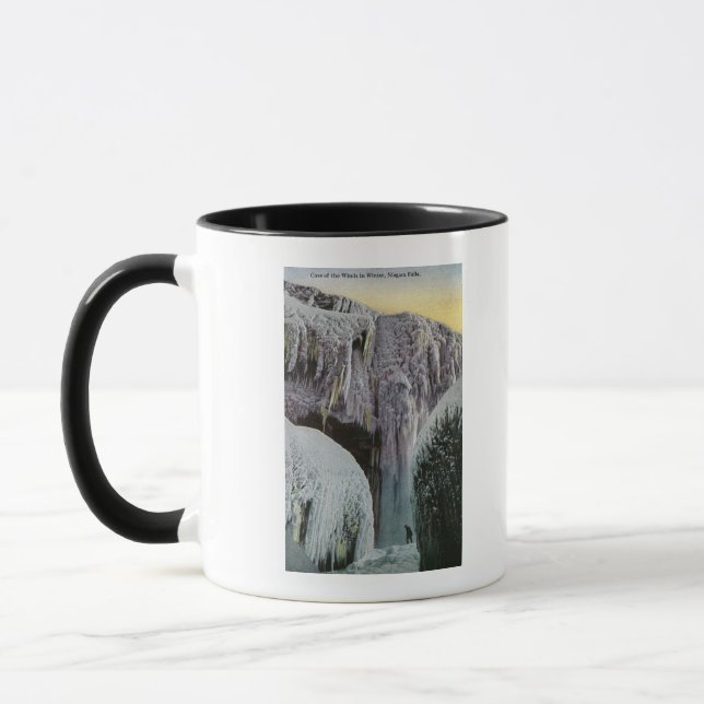 Aussicht auf die Höhle des Windes im Winter Tasse (Links)