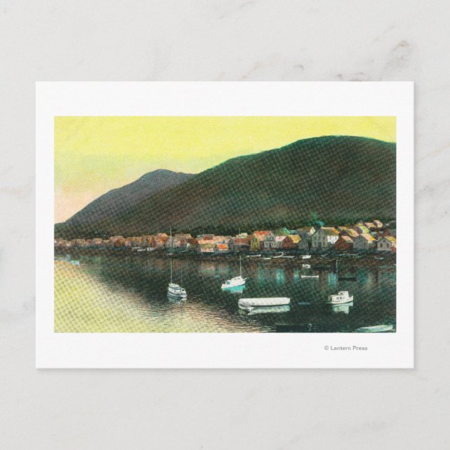 Aussicht auf die indische StadtSitka, AK Postkarte (Vorderseite)