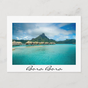 Aussicht auf die Insel Bora Bora Postkarte