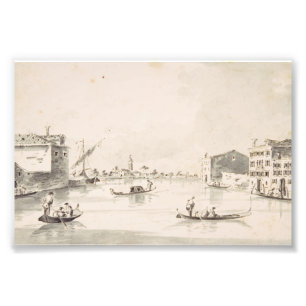 Aussicht auf die Insel Burano in Venetien Fotodruck