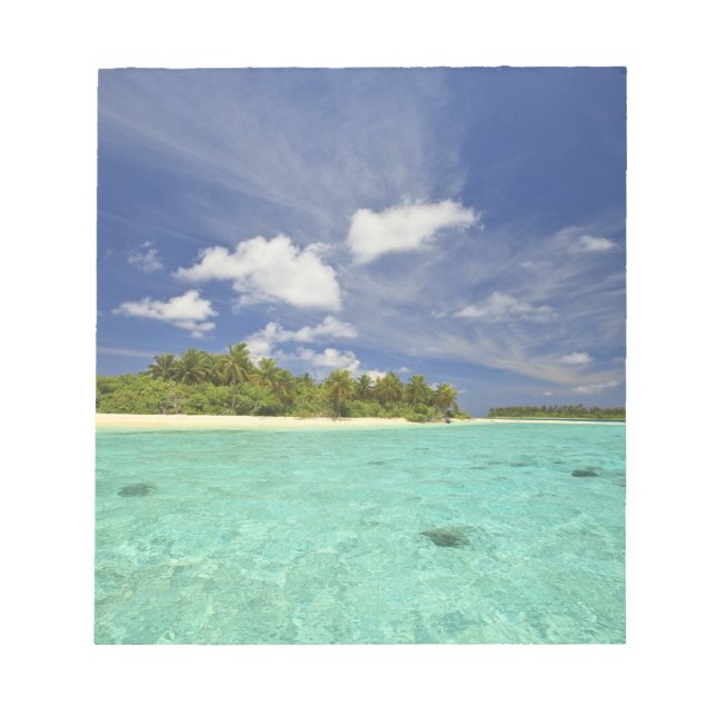 Aussicht auf die Insel Funadoo von Funadovilligill Notizblock (Vorderseite)