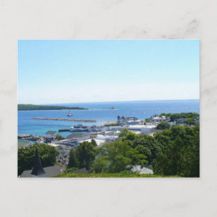 Aussicht auf die Insel Mackinac Postkarte