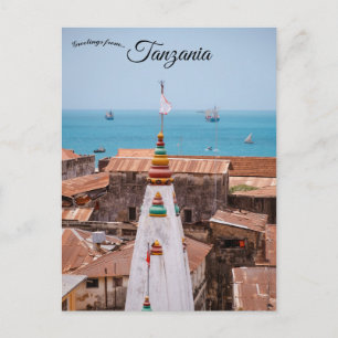 Aussicht auf die Insel Sansibar - Tansania Postkarte