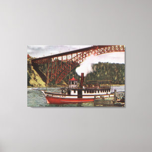 Aussicht auf die Jungfrau des Verlassend Nebelboot Leinwanddruck