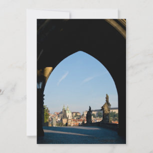 Aussicht auf die Karlsbrücke in Prag Einladung