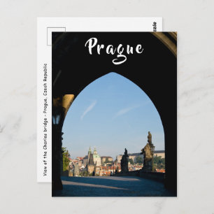 Aussicht auf die Karlsbrücke in Prag Postkarte