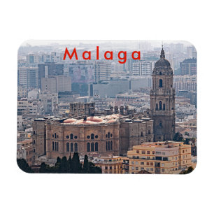 Aussicht auf die Kathedrale von Malaga. Magnet