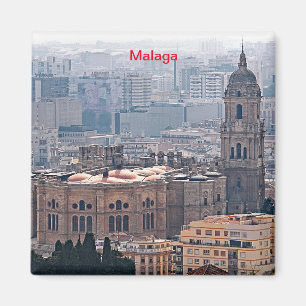 Aussicht auf die Kathedrale von Malaga Magnet